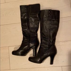Knee high leather boots